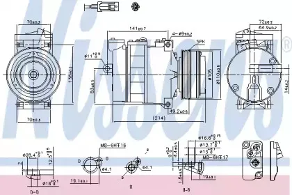 Компрессор, кондиционер NISSENS купить