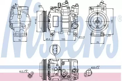 Компрессор, кондиционер NISSENS купить
