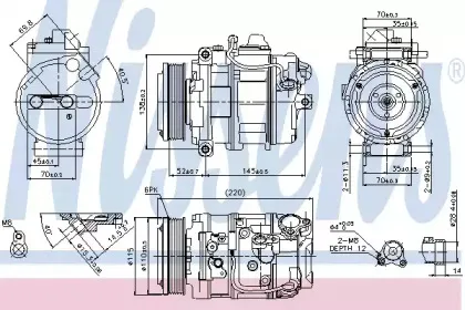 Компрессор, кондиционер NISSENS купить