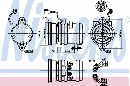 Компрессор, кондиционер NISSENS купить