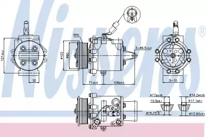 Компрессор, кондиционер NISSENS купить