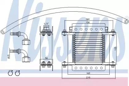 масляный радиатор, двигательное масло NISSENS купить