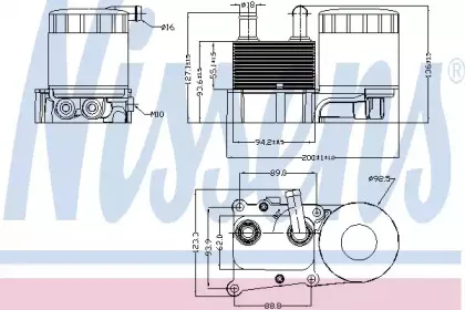 Радіатор масляний з корпусом масляного фільтра NISSENS купить