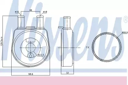 масляный радиатор, двигательное масло NISSENS купить