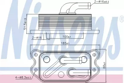 масляный радиатор, двигательное масло NISSENS купить