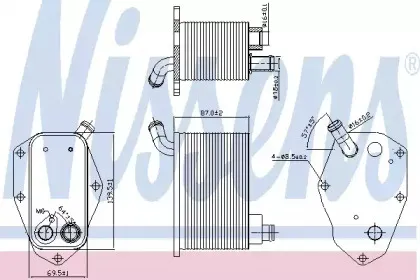 масляный радиатор, двигательное масло NISSENS купить