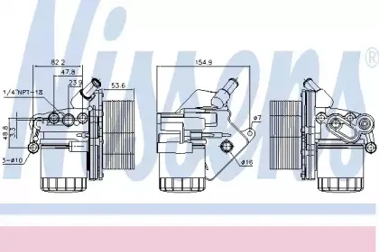 Радіатор масляний з корпусом масляного фільтра NISSENS купить