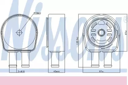 масляный радиатор, двигательное масло NISSENS купить