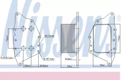 масляный радиатор, двигательное масло NISSENS купить