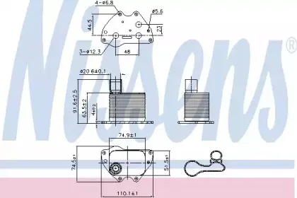 Радіатор масляний NISSENS купить