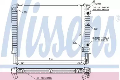 Радиатор, охлаждение двигателя NISSENS купить