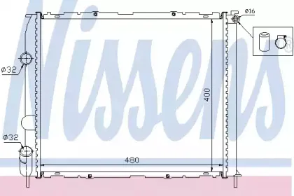 Радиатор, охлаждение двигателя NISSENS купить