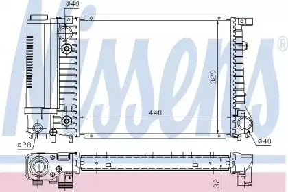 Радиатор, охлаждение двигателя NISSENS купить