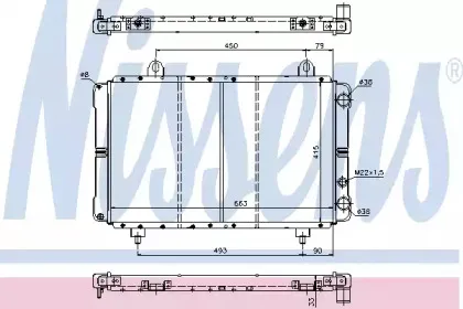 Радиатор, охлаждение двигателя NISSENS купить