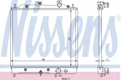 Радиатор, охлаждение двигателя NISSENS купить