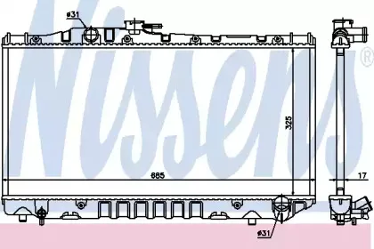 Радиатор, охлаждение двигателя NISSENS купить