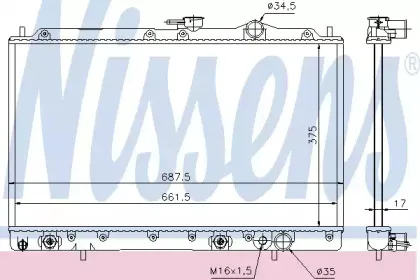 Радиатор, охлаждение двигателя NISSENS купить