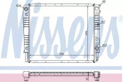 Радиатор, охлаждение двигателя NISSENS купить