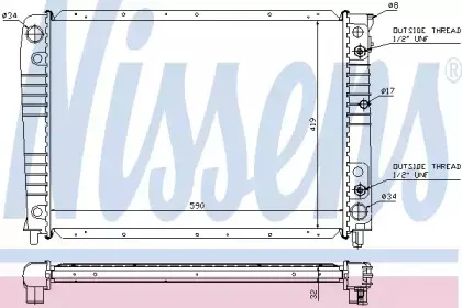 Радиатор, охлаждение двигателя NISSENS купить