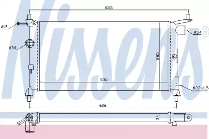 Радіатор охолоджування NISSENS купить