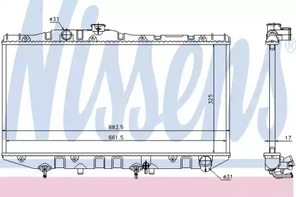 Радиатор, охлаждение двигателя NISSENS купить