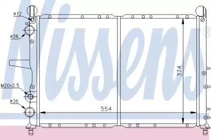 Радиатор, охлаждение двигателя NISSENS купить