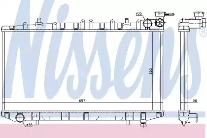 Радиатор, охлаждение двигателя NISSENS купить