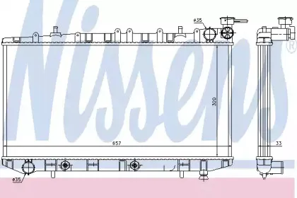 Радиатор, охлаждение двигателя NISSENS купить