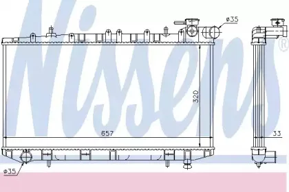 Радиатор, охлаждение двигателя NISSENS купить