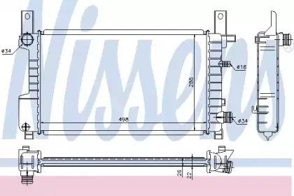 Радиатор, охлаждение двигателя NISSENS купить