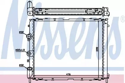 Радіатор охолоджування NISSENS купить