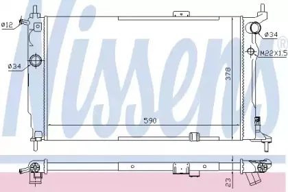 Радіатор охолоджування NISSENS купить