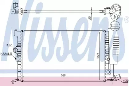 Радиатор, охлаждение двигателя NISSENS купить