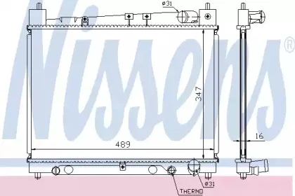 Радиатор, охлаждение двигателя NISSENS купить