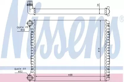 Радиатор, охлаждение двигателя NISSENS купить