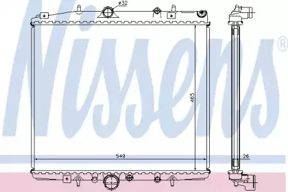 Радіатор охолоджування NISSENS купить