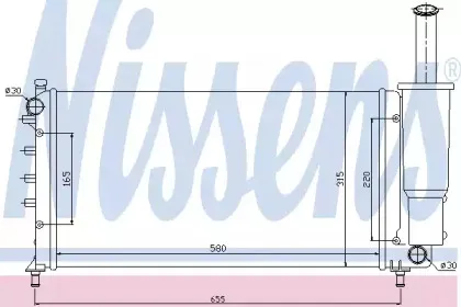 Радиатор, охлаждение двигателя NISSENS купить