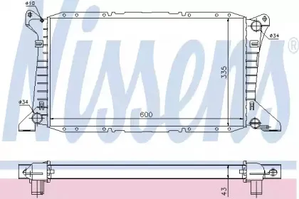 Радиатор, охлаждение двигателя NISSENS купить