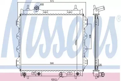 Радиатор, охлаждение двигателя NISSENS купить