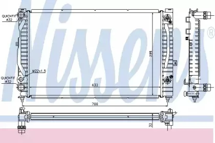 Радіатор охолоджування NISSENS купить
