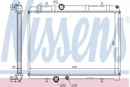 Радиатор, охлаждение двигателя NISSENS купить