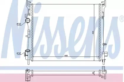 Радиатор, охлаждение двигателя NISSENS купить