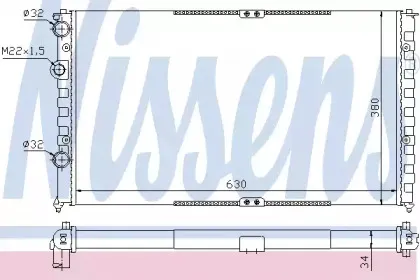 Радіатор охолоджування NISSENS купить