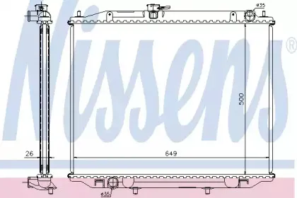 Радиатор, охлаждение двигателя NISSENS купить