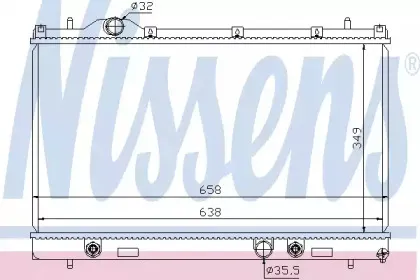 Радиатор, охлаждение двигателя NISSENS купить