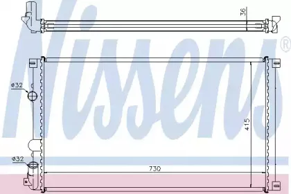 Радиатор, охлаждение двигателя NISSENS купить