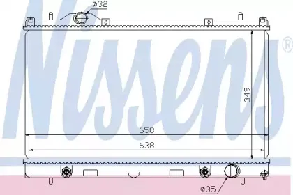 Радиатор, охлаждение двигателя NISSENS купить