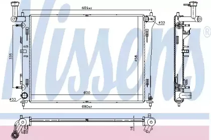 Радиатор, охлаждение двигателя NISSENS купить