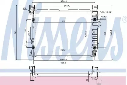 Радиатор, охлаждение двигателя NISSENS купить