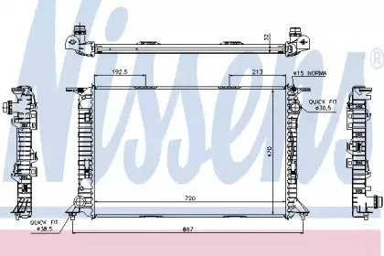Радиатор, охлаждение двигателя NISSENS купить